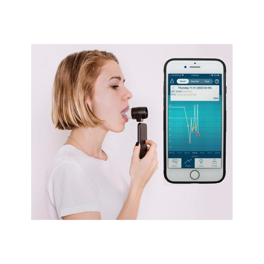 Ψηφιακό Ροόμετρο Smart PeakFlow με αντάπτορα bluetooth